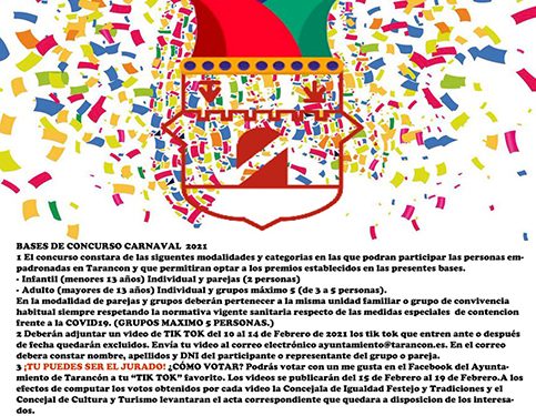 El Ayuntamiento de Tarancón convoca el I Concurso Virtual de Carnaval y Años 60 en categoría infantil y adulto 1 El Ayuntamiento de Tarancón convoca el I Concurso Virtual de Carnaval y Años 60 en categoría infantil y adulto