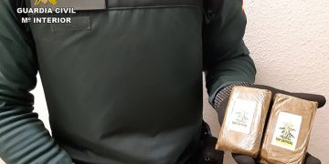 La Guardia Civil detiene en Maranchón a una persona con dos tabletas de hachís de 192 gramos