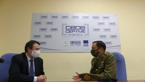 La patronal conquense muestra su total predisposicón a seguir colaborando con la Subdelegación de Defensa