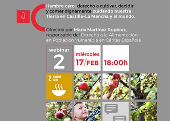 Una webinar de Cáritas Cuenca trata el derecho a la alimentación y el objetivo de desarrollo sostenible “hambre cero”