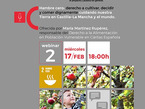 Una webinar de Cáritas Cuenca trata el derecho a la alimentación y el objetivo de desarrollo sostenible “hambre cero”