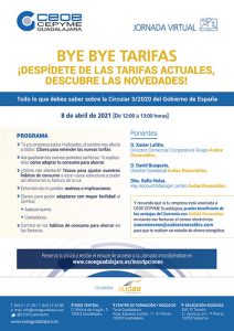 CEOE-Cepyme Guadalajara organiza un webinar donde desvelará las claves de las nuevas tarifas de luz y cómo las empresas pueden ahorrar en sus costes energéticos