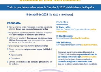 CEOE-Cepyme Guadalajara organiza un webinar donde desvelará las claves de las nuevas tarifas de luz y cómo las empresas pueden ahorrar en sus costes energéticos