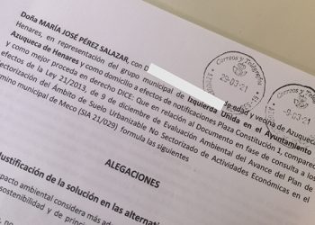 IU Azuqueca presenta sus alegaciones al documento de evaluación ambiental del proyecto ALMA