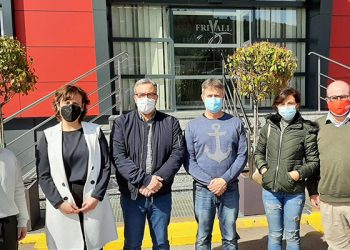 El secretario general de CCOO-Industria CLM y la secretaria general de CCOO-Cuenca visitan las instalaciones de la cárnica Frivall en Villar de Olalla