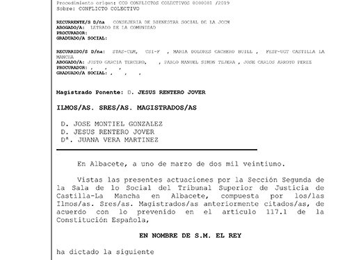 El TSJCM da la razón a CCOO: las 45 auxiliares de enfermería de la Residencia de Mayores Los Olmos de Guadalajara deben cobrar Peligrosidad 1 El TSJCM da la razón a CCOO las 45 auxiliares de enfermería de la Residencia de Mayores Los Olmos de Guadalajara deben cobrar Peligrosidad