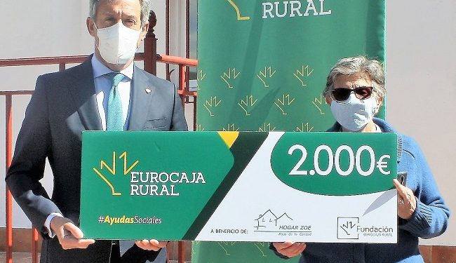 Fundación Eurocaja Rural entrega a Hogar Zoe una ayuda de 2.000 euros para favorecer la rehabilitación de sus usuarios