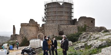 La Diputación de Cuenca comienza las obras de restauración de la torre del homenaje y la muralla del conjunto histórico de Moya