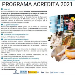 La patronal conquense informa sobre Acredita 2021 a través del proyecto de asesoramiento de formación profesional