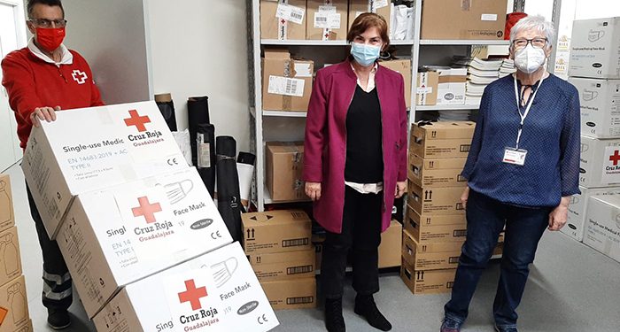 La Subdelegación del Gobierno de Guadalajara distribuye 60.000 mascarillas entre ayuntamientos y entidades sociales