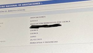 Manifiesto por Cuenca formaliza su iniciativa y se inscribe en el registro nacional de asociaciones del Ministerio del Interior 2 Manifiesto por Cuenca formaliza su iniciativa y se inscribe en el registro nacional de asociaciones del Ministerio del Interior