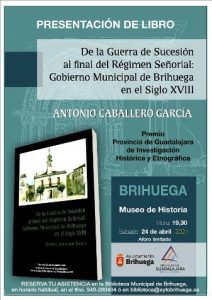 Antonio Caballero García presenta su libro sobre el gobierno municipal de Brihuega