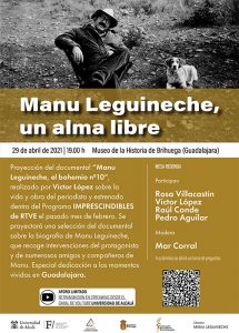 Brihuega acoge la proyección del documental Manu Leguineche, el bohemio nº 10, el día 29 de abril