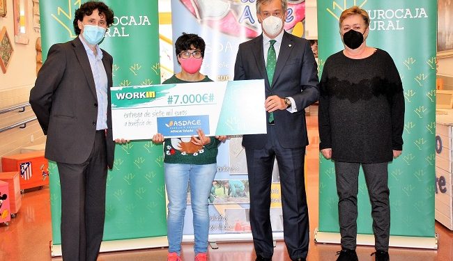 Fundación Eurocaja Rural entrega 7.000 euros a APACE Toledo para favorecer la inserción laboral de personas con parálisis cerebral