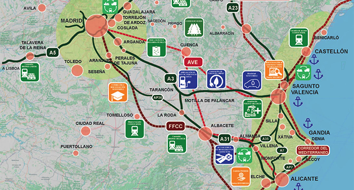 La patronal conquense apoya el proyecto de Conexus de unión verde y digital entre Madrid y Valencia