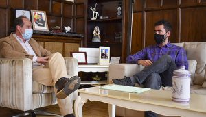 Rojo recibe al nuevo secretario general de CC.OO con quien se compromete a trabajar por un mejor empleo en Guadalajara