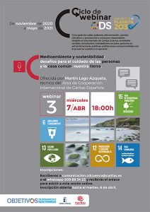 Una webinar de Cáritas Cuenca reflexiona sobre el deterioro mediambiental y el crecimiento de la pobreza y la desigualdad en el marco de los objetivos de desarrollo sostenible