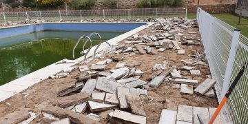 Obras en instalaciones deportivas de Fuentenava de Jábaga