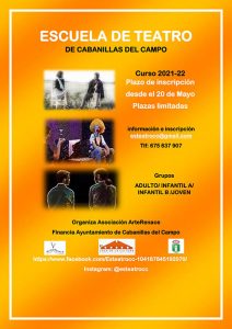 Abre la inscripción para el curso 21-22 en las Escuelas de Teatro, Fotografía y Arte de la Asociación «ArteRenace» de Cabanillas