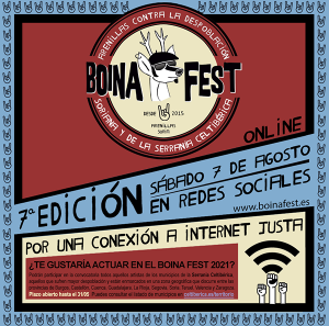 Boina Fest volverá a ser online y reivindica un acceso a Internet justo