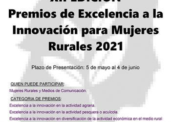 Convocada la XII edición de los Premios de Excelencia a la Innovación para Mujeres Rurales
