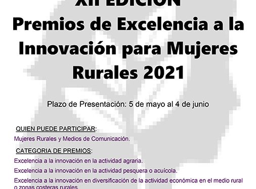 Convocada la XII edición de los Premios de Excelencia a la Innovación para Mujeres Rurales
