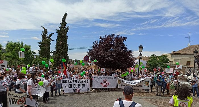 Cientos de personas exigen a Page en Toledo una moratoria a la Ganadería Industrial en Toledo
