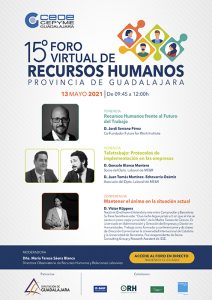 El 15º Foro de Recursos Humanos de Guadalajara tendrá lugar el 13 de mayo de manera virtual