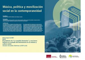 El SPEC-UCLM organiza la conferencia “La cuestión femenina” y una breve historia no contada del feminismos en la música y cultura metal