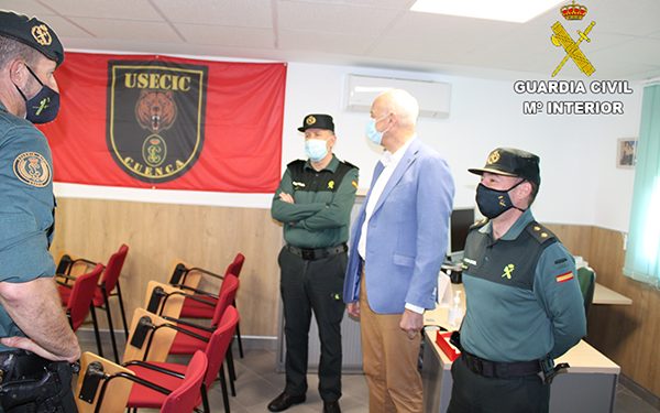 El Subdelegado del Gobierno en Cuenca visita la Unidad de Seguridad Ciudadana (USECIC) de la Guardia Civil