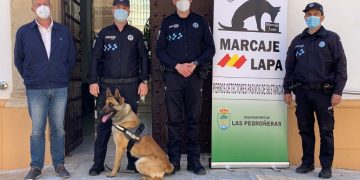 Presentado en Las Pedroñeras, ‘Blade’, el nuevo integrante de la policía local para la prevención y detección de drogas