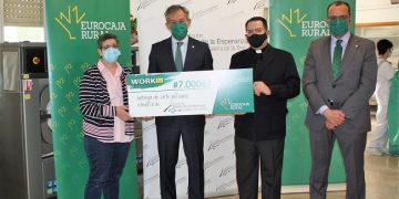 Fundación Eurocaja Rural entrega 7.000 euros a Fundación Madre de la Esperanza, generando empleo para personas con discapacidad en su servicio de lavandería industrial