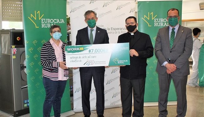Fundación Eurocaja Rural entrega 7.000 euros a Fundación Madre de la Esperanza, generando empleo para personas con discapacidad en su servicio de lavandería industrial 1 Fundación Eurocaja Rural entrega 7.000 euros a Fundación Madre de la Esperanza, generando empleo para personas con discapacidad en su servicio de lavandería industrial