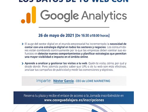 Google Analytics centrará un nuevo webinar de CEOE-Cepyme Guadalajara 1 Google Analytics centrará un nuevo webinar de CEOE-Cepyme Guadalajara