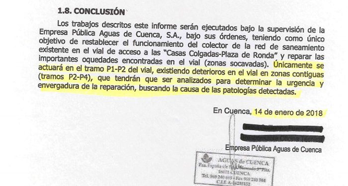Dolz aclara que el Ayuntamiento se puso a trabajar “nada más fuimos advertidos por el Servicio de Obras de que las grietas del muro iban a más” 1 Informe calle Canónigos