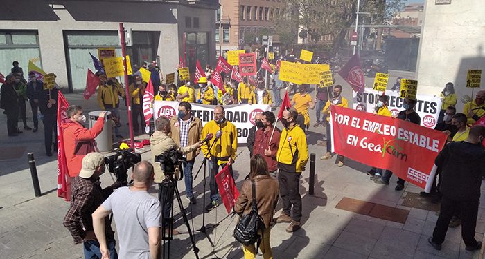 Los trabajadores de Geacam se echan a la calle en Guadalajara y denuncian que la empresa echa más leña al fuego