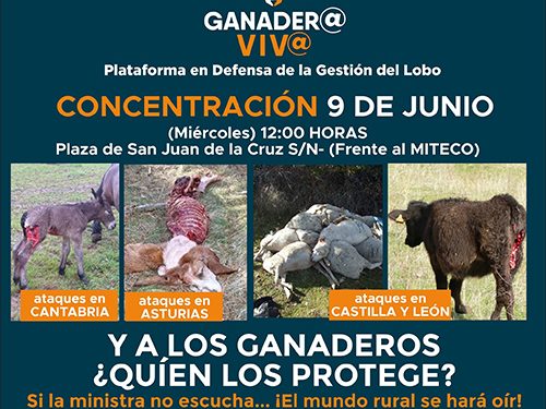 Arrecal se suma a la manifestación en defensa de los ganaderos y de la gestión del lobo ibérico