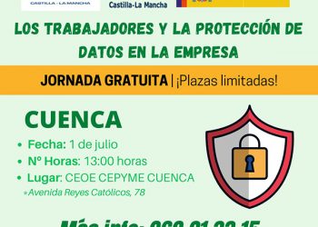 CEOE-Cepyme Cuenca celebra este jueves una jornada sobre protección de datos en la empresa