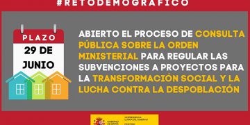 El MITECO inicia la información y consulta pública de la Orden Ministerial que regulará la concesión de subvenciones a proyectos para la transformación social y la lucha contra la despoblación