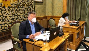 Dolz se marca como objetivo que la reconstrucción del muro de la calle Canónigos esté lista este mismo año