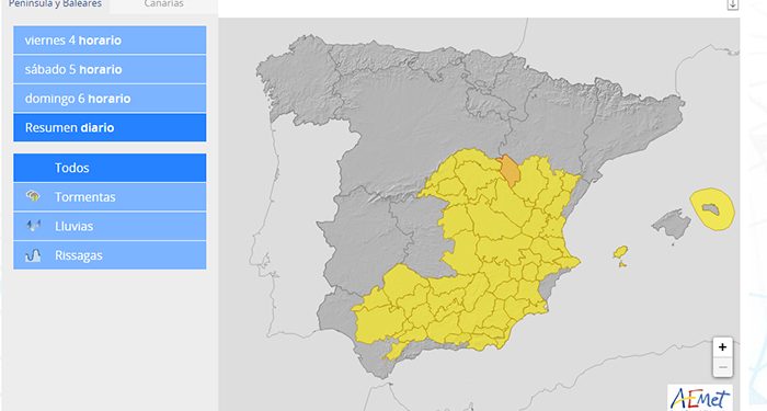 El Gobierno regional activa el METEOCAM en fase de alerta en toda Castilla-La Mancha ante la previsión de fuertes lluvias y tormentas