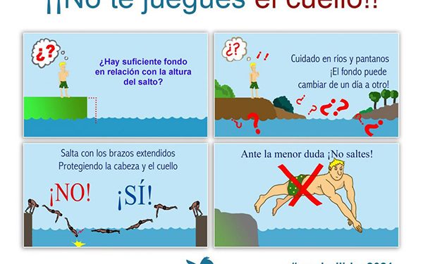 El Hospital Nacional de Parapléjicos y la SERMEF llaman a la prudencia de la población para evitar lesiones medulares por una mala zambullida