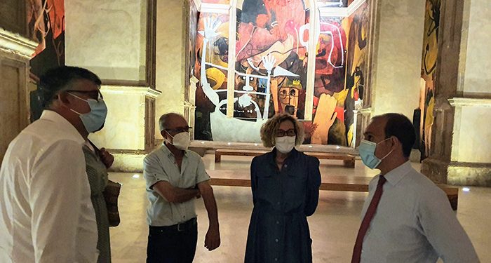 El presidente de las Cortes regionales visita Alarcón