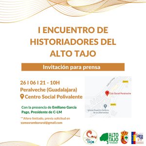 Peralveche acogerá el primer Encuentro de Historiadores del Alto Tajo