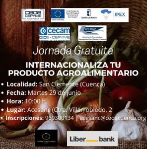 La sede de ACESANC acoge el próximo martes una jornada sobre internacionalización de alimentos y bebidas
