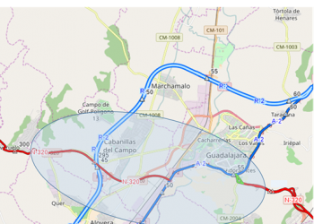 Licitada la redacción del estudio informativo para sacar la N-320 de Cuatro Caminos y Cabanillas 7 Licitada la redacción del estudio informativo de la variante de Guadalajara y acondicionamiento de trazado de la carretera N-320