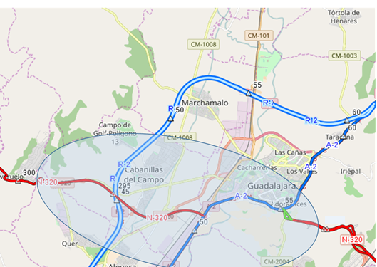 Licitada la redacción del estudio informativo de la variante de Guadalajara y acondicionamiento de trazado de la carretera N-320