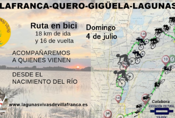 Ruta ciclista para conocer la realidad y problemas del río Gigüela