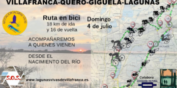 Ruta ciclista para conocer la realidad y problemas del río Gigüela