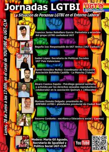 UGT CLM abordará en un encuentro digital la situación de las personas LGTBI en el entorno laboral
